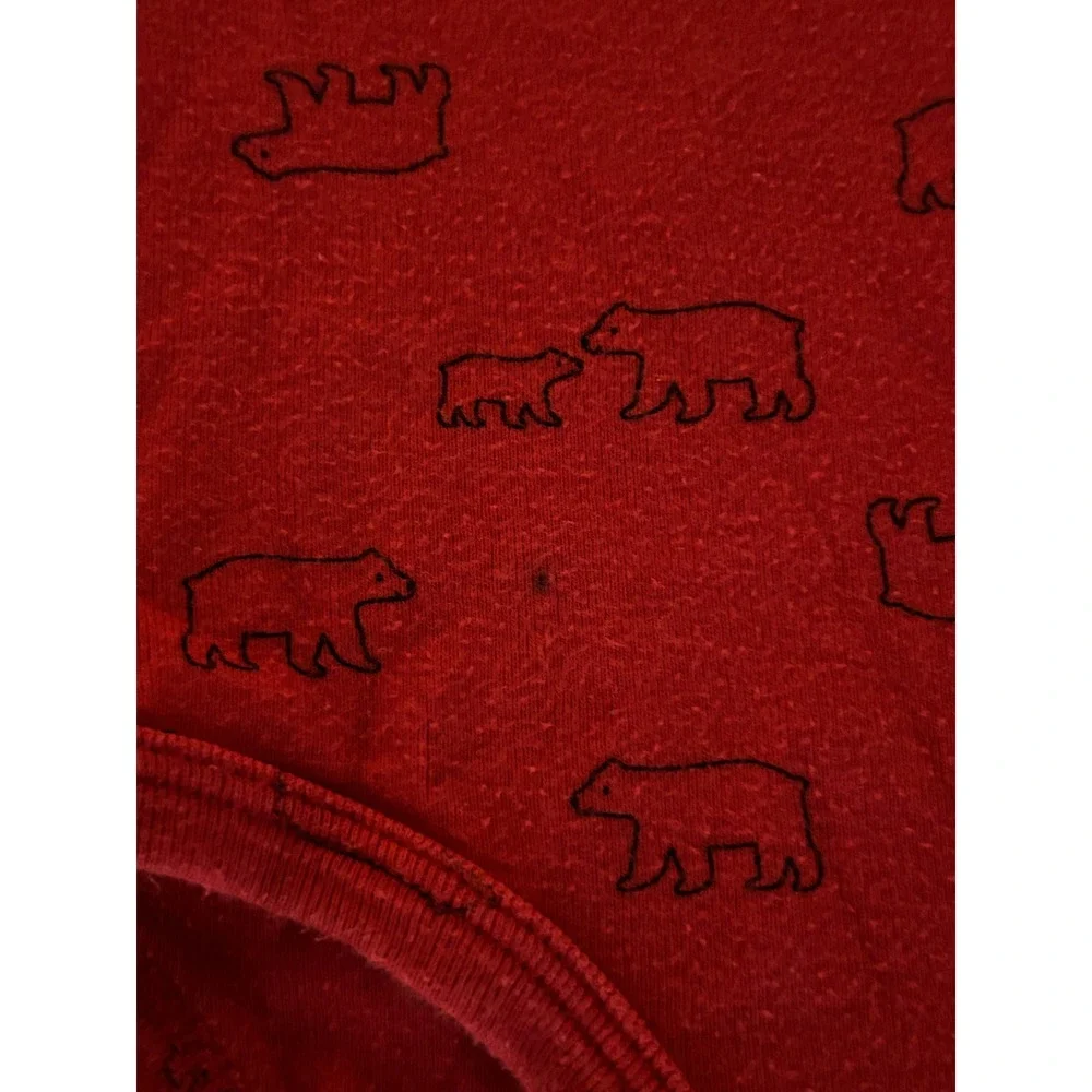 Carters Baby Boy Red Black Bear Long Sleeve Bodysuit 24 Months 126H029 1464